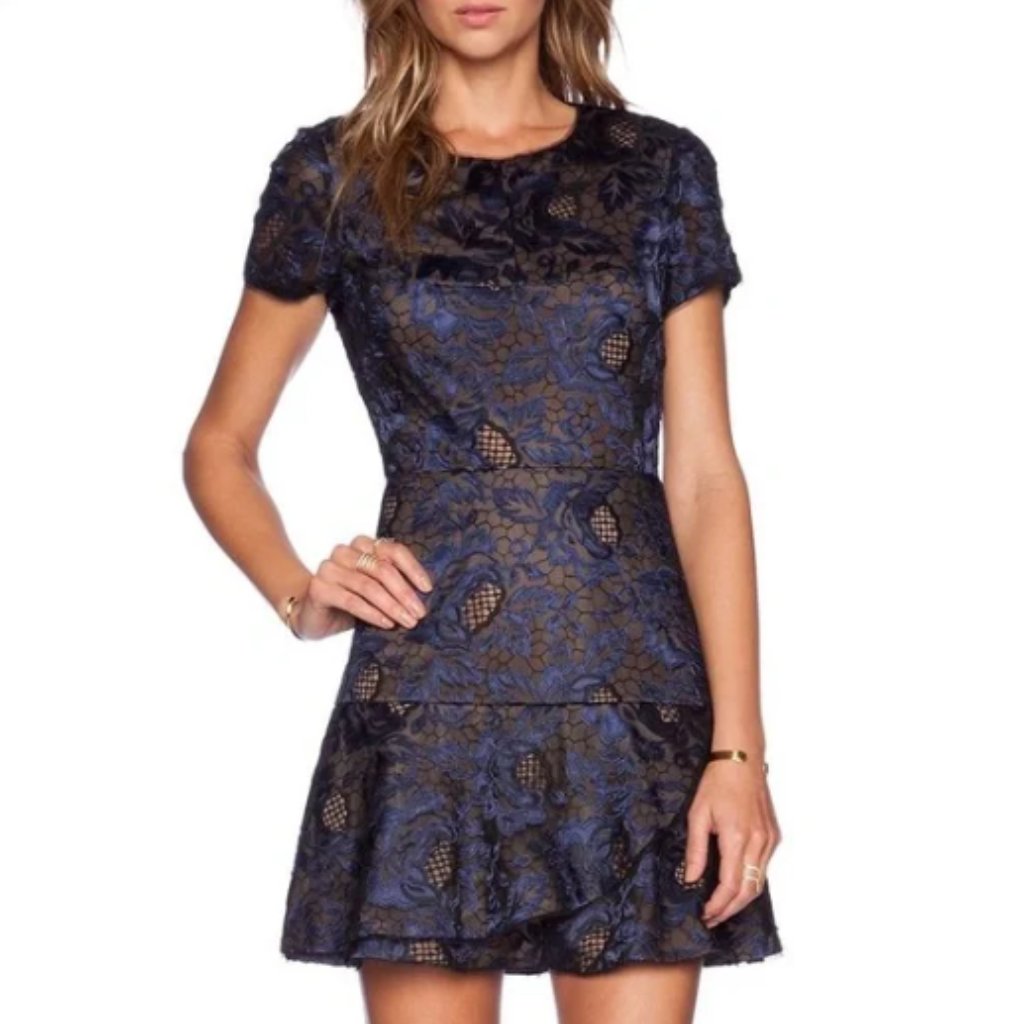 Bcbgmaxazria Marissa Dress In Black/Blue